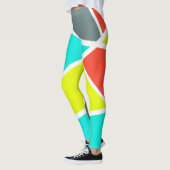 Abstract kunstgrijs koraalminimalisme leggings (Links)