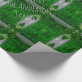 Abstract Kunstgroen Geometrisch Patroon Elegant Cadeaupapier (Hoek)