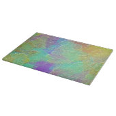 Abstract kunstkleurig getextureerd glas snijplank (Hoek)