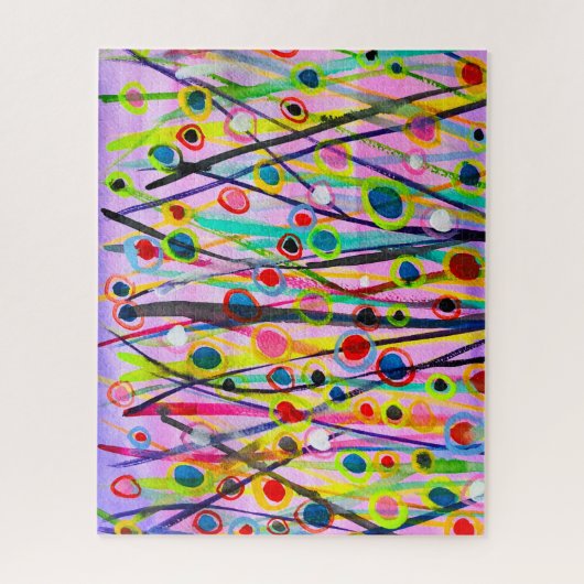 abstract kunstlandschap kleurrijke waterverf legpuzzel (Verticaal)