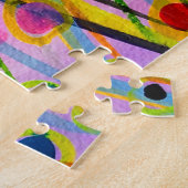 abstract kunstlandschap kleurrijke waterverf legpuzzel (Zijkant)