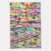 abstract kunstlandschap kleurrijke waterverf theedoek (Verticaal)