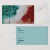 Abstract kunstlandschap Skinny Trees Visitekaartje (Voorkant / Achterkant)