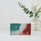 Abstract kunstlandschap Skinny Trees Visitekaartje (Staand voorkant)