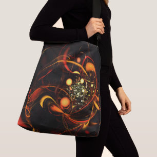 Abstract kunstlichaam met hartslag crossbody tas