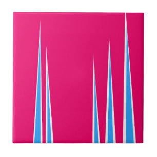 Abstract kunstlichtblauw-witminimalisme tegeltje