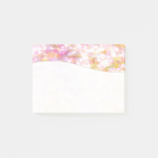 Abstract kunstmatig Bleek geel deastel indrukken Post-it® Notes (Voorkant)