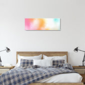 Abstract Kunstmatig Geel Groen Roze Blauw Canvas Afdruk (Insitu (Slaapkamer))