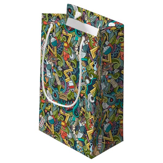 Abstract kunstmatig pictogram klein cadeauzakje (Achterkant Gekanteld)