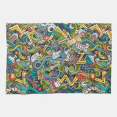 Abstract kunstmatig pictogram theedoek (Horizontaal)