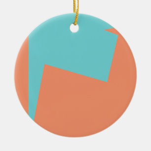Abstract kunstminimalisme Blauw Wit Keramisch Ornament