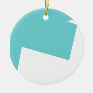 Abstract kunstminimalisme Blauw Wit Keramisch Ornament