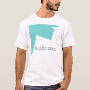 Abstract kunstminimalisme Blauw Wit T-shirt