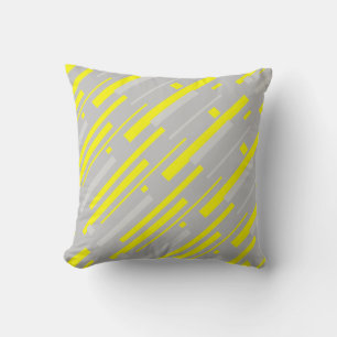 Abstract kunstminimalisme Geel grijs Pillow-kussen Kussen