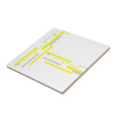 Abstract kunstminimalisme Geel grijs Tegeltje (Zijkant)