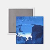 abstract kunstnet "Frozen Ridge #3" Magneet (Voorkant / Achterkant)