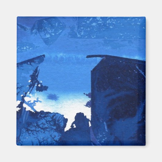 abstract kunstnet "Frozen Ridge #3" Magneet (Voorkant)