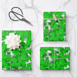 Abstract kunstontwerp groen blad inpakpapier vel