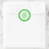 Abstract kunstontwerp - Groene olievlek - DIY Ronde Sticker (Tas)