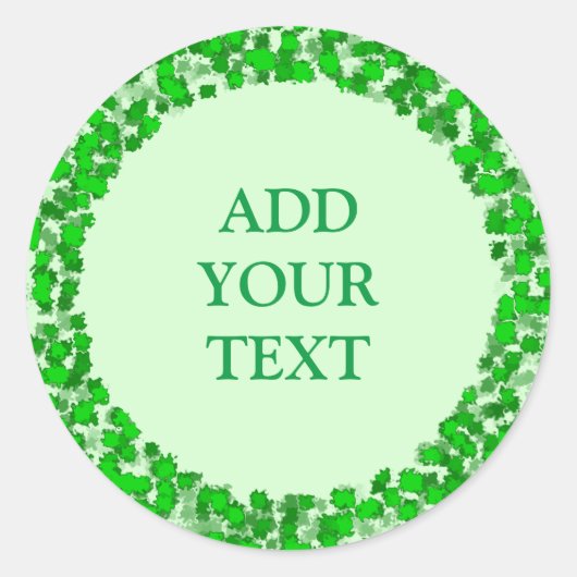 Abstract kunstontwerp - Groene olievlek - DIY Ronde Sticker (Voorkant)