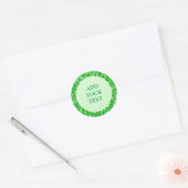 Abstract kunstontwerp - Groene olievlek - DIY Ronde Sticker (Envelop)