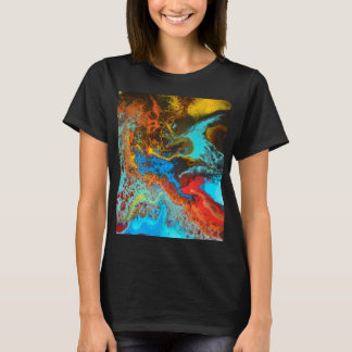 Abstract kunstontwerp - kleurrijk t-shirt