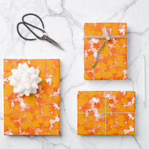 Abstract kunstontwerp najaar Oranje opslag Inpakpapier Vel