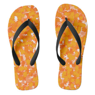 Abstract Kunstontwerp Oranje Loof Teenslippers