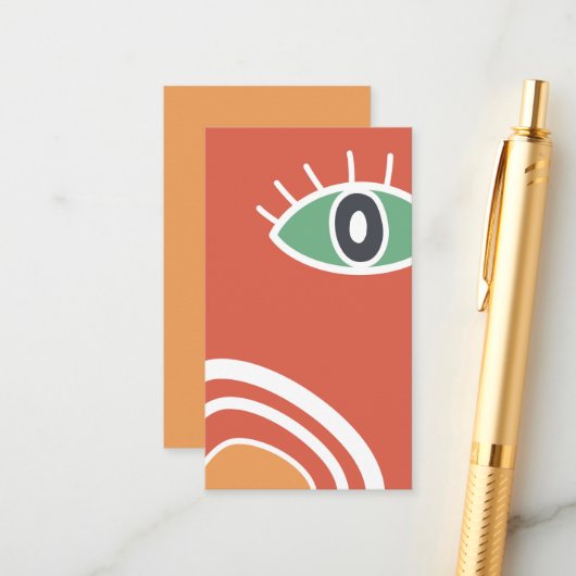 Abstract kunstoog informatiekaartje (Voorkant / Achterkant in situ)