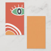 Abstract kunstoog informatiekaartje (Voorkant / Achterkant)