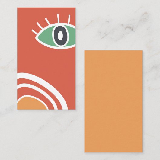 Abstract kunstoog informatiekaartje (Voorkant / Achterkant)