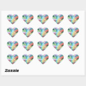 Abstract kunstpasta hart sticker (Vel)