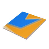 Abstract kunstpasta lavender blauw Sinaasappel Tegeltje (Zijkant)