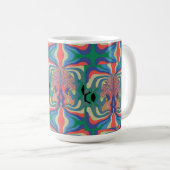 Abstract Kunstpatroon 15 oz.Coffee mok (Voorkant rechts)