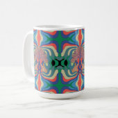 Abstract Kunstpatroon 15 oz.Coffee mok (Voorkant links)