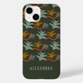 Abstract kunstpatroon donkergroene, persoonlijke n Case-Mate iPhone case (Achterkant)