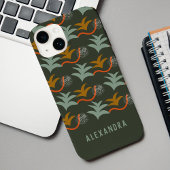 Abstract kunstpatroon donkergroene, persoonlijke n Case-Mate iPhone case
