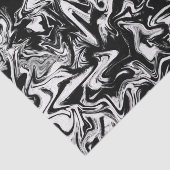 Abstract kunstpatroon met gemarmerd zwart-wit tissuepapier (Detail)
