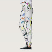 Abstract kunstpatroon voor ogen leggings (Links)