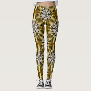 Abstract kunstpatroon voor sterren en vormen leggings