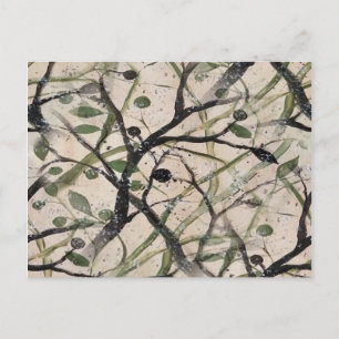 Abstract kunstpatroon zonder naadloze Olijf Briefkaart
