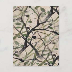 Abstract kunstpatroon zonder naadloze Olijf Briefkaart