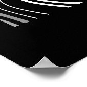 Abstract Kunstposter Ultra Modern Zwart Wit Grijs Poster (Hoek)