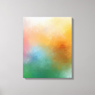 Abstract kunstrood - blauw Paars roze Canvas Afdruk