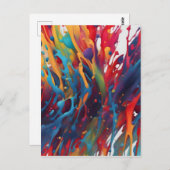 Abstract kunstschilderij briefkaart (Voorkant / Achterkant)