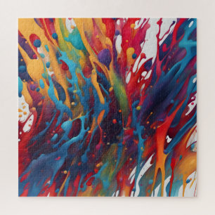 Abstract kunstschilderij legpuzzel
