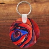 Abstract kunstschilderij van Macrorode rororororor Sleutelhanger (Voorkant)