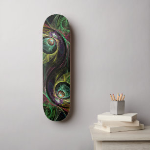 Abstract kunstskateboard oogmerk skateboard