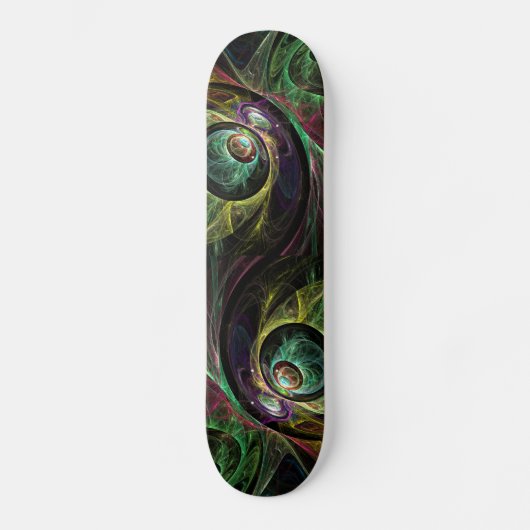 Abstract kunstskateboard oogmerk skateboard (Voorkant)