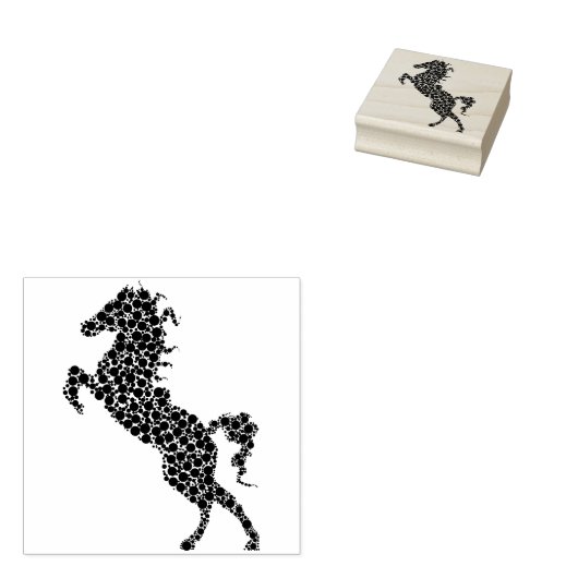 abstract kunststempel voor de hengst 	rubberstempel (Gestempeld)